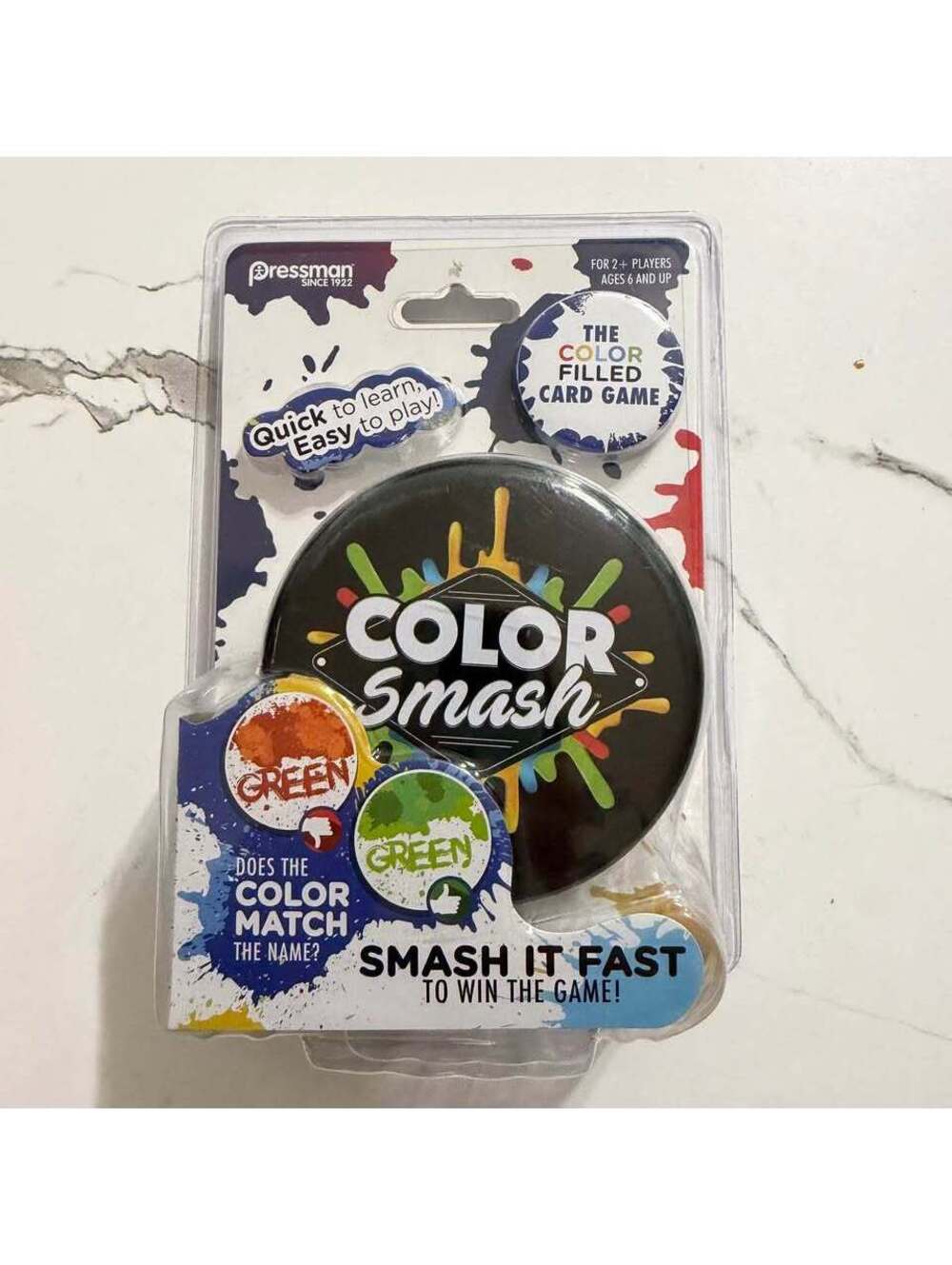 Pressman Color Smash Card Game NEW